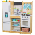 Bucataria de joaca pentru copii KidKraft Fresh Harvest Kitchen cu sunete si luminii 22 accesorii 